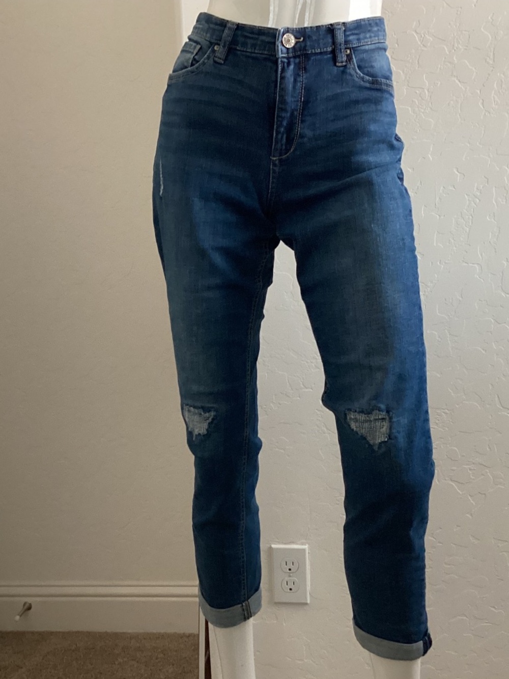Vintage America, Bestie Jean, size 10, distressed, skinny, ankle/cropped